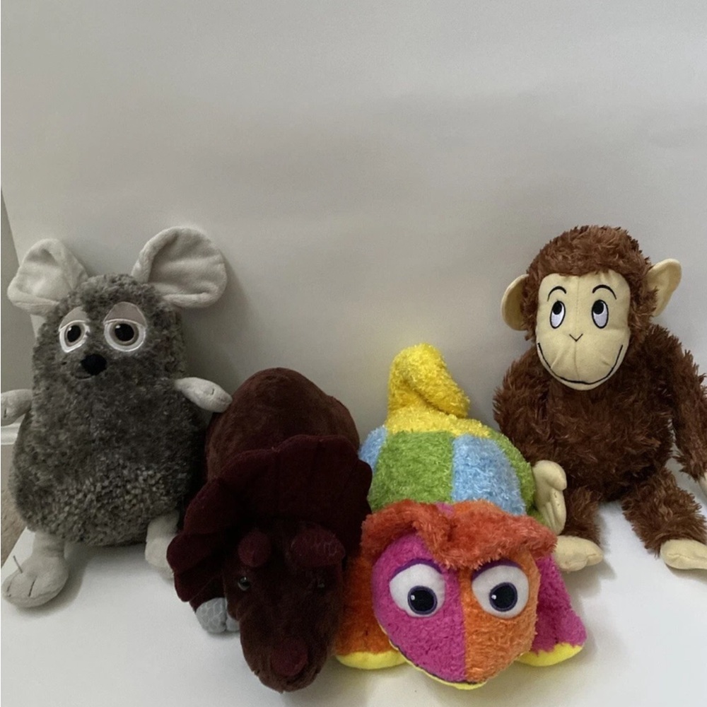 Plush Toy Lot - Colorful Patchwork  + Friends kohls cares